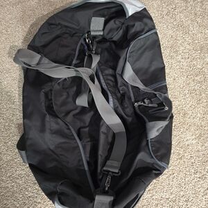 Black and Gray Men's Duffel Bag